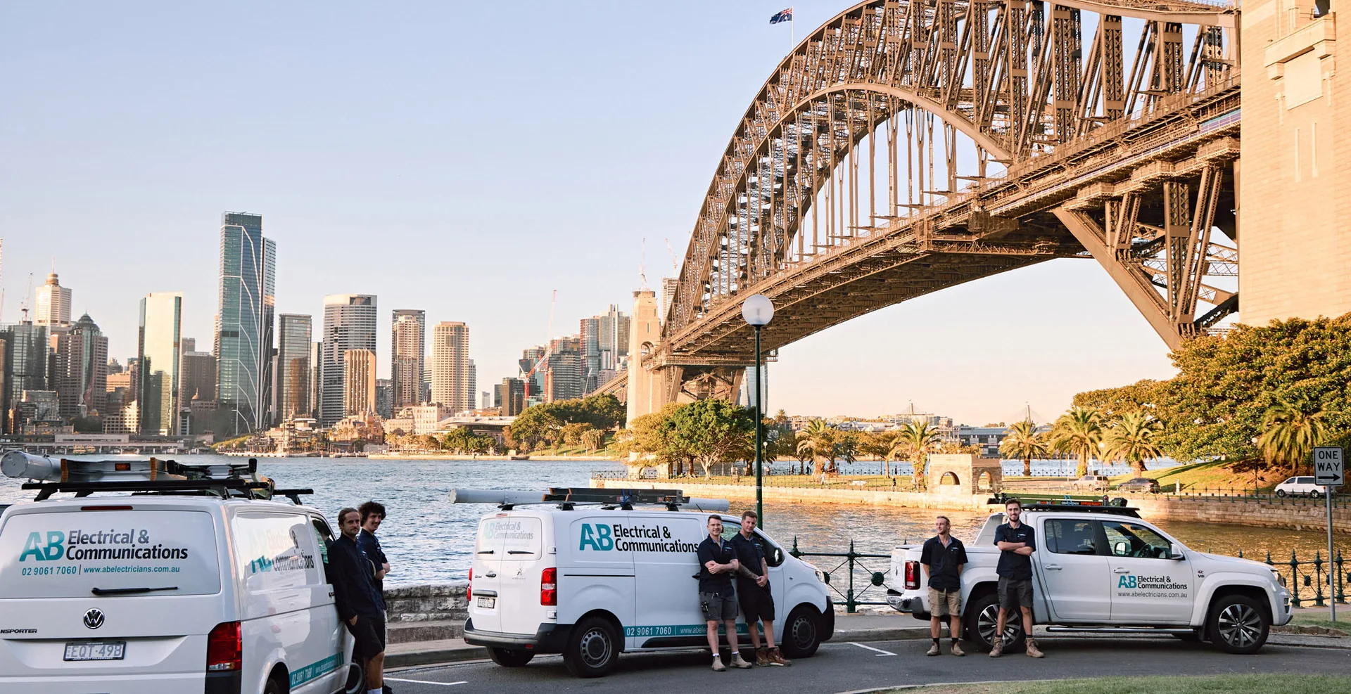 The Electricians Haberfield team at the end of a run